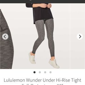 Lululemon Wunder Under Hi-Rise Tight Full-On Luxtreme 28"
Heathered Black